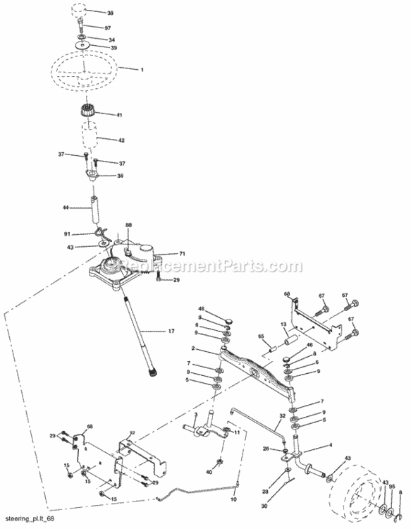 Page I Diagram and Parts List for CO17542LT 2007-02 Husqvarna Lawn Tractor