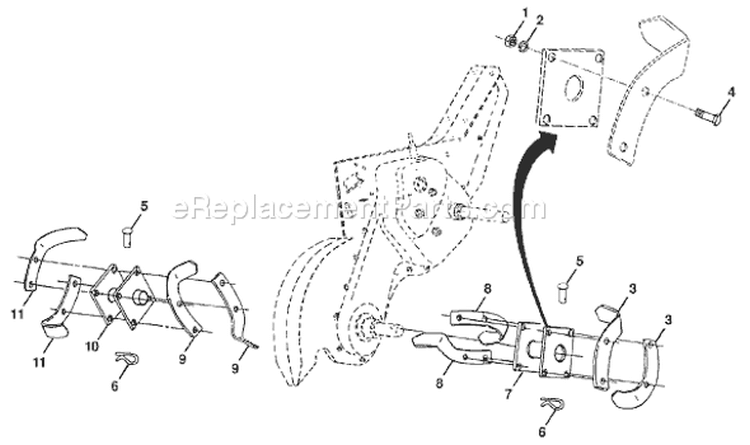 Page F Diagram and Parts List for CRT35 CRT 35 954001252A -1994-08 Husqvarna Tiller