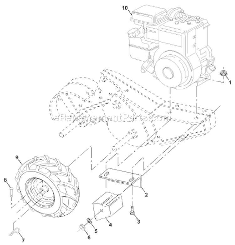 Page D Diagram and Parts List for CRT35 CRT 35 954001252B -1995-03 Husqvarna Tiller