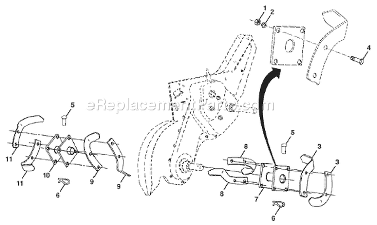 Page F Diagram and Parts List for CRT35 CRT 35 954001252B -1995-03 Husqvarna Tiller