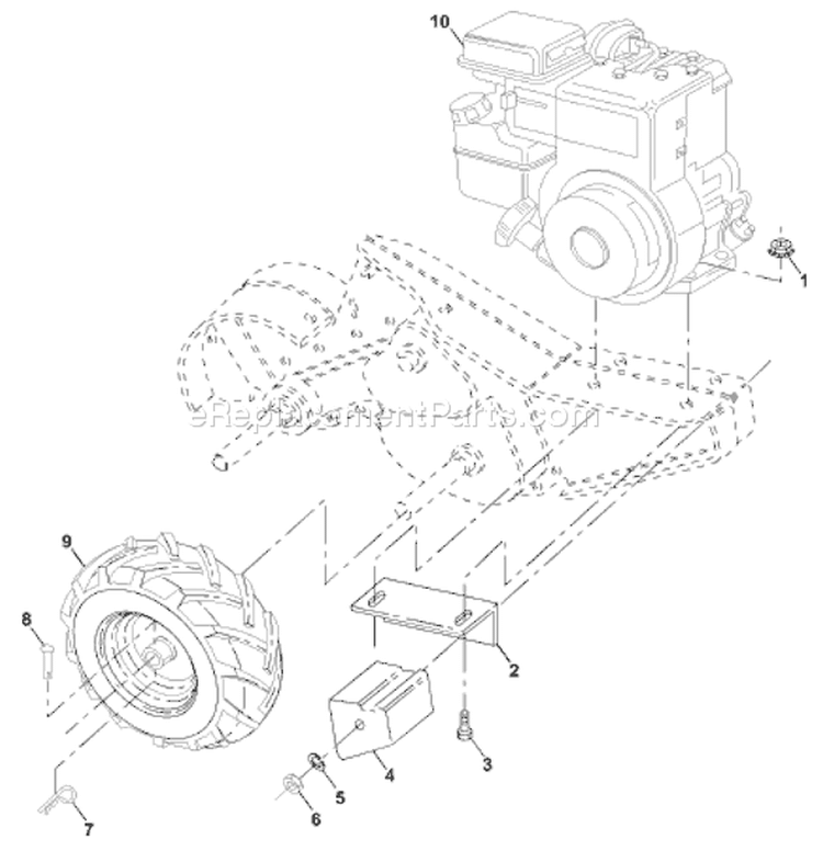 Page D Diagram and Parts List for CRT35 CRT 35 954001252C -1995-10 Husqvarna Tiller