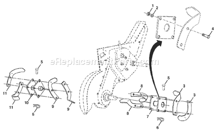 Page F Diagram and Parts List for CRT35 CRT 35 954001252C -1995-10 Husqvarna Tiller