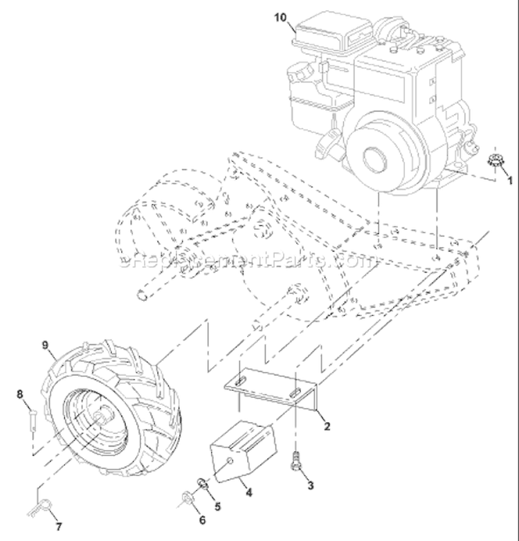 Page D Diagram and Parts List for CRT35 CRT 35 954001252D -1996-03 Husqvarna Tiller