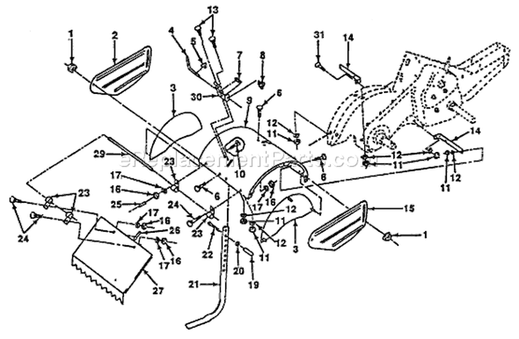 Page D Diagram and Parts List for CRT50 CRT 50 HRT5A -1990-01 Husqvarna Tiller