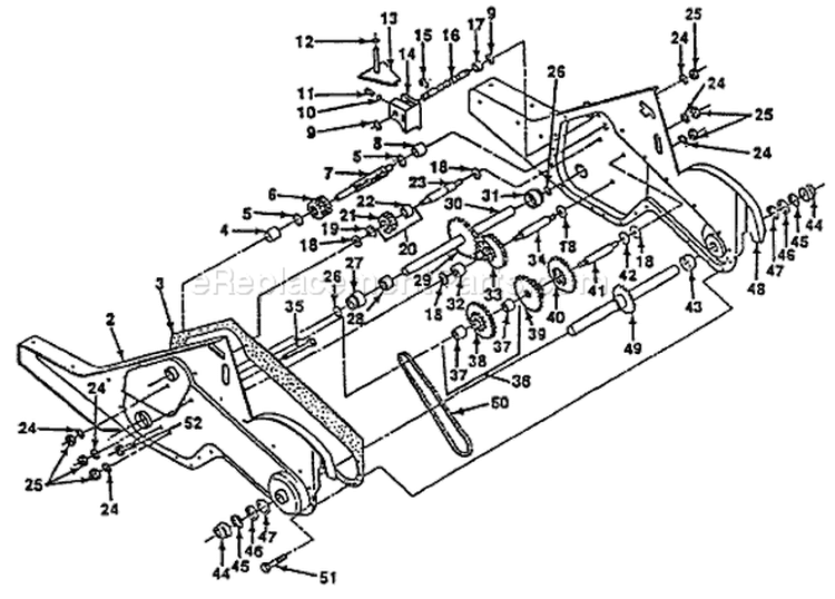 Page F Diagram and Parts List for CRT50 CRT 50 HRT5A -1990-01 Husqvarna Tiller