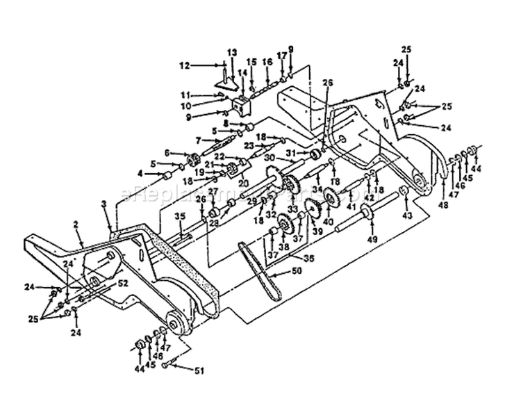 Page F Diagram and Parts List for CRT50 CRT 50 HRT5B -1990-11 Husqvarna Tiller