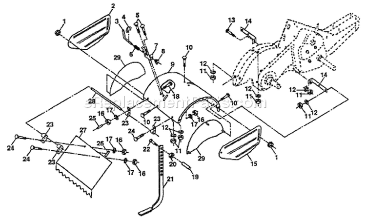 Page E Diagram and Parts List for CRT50 CRT 50 HRT5D -1993-01 Husqvarna Tiller