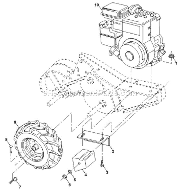 Page D Diagram and Parts List for CRT52 CRT 52 954140067B -1998-07 Husqvarna Tiller