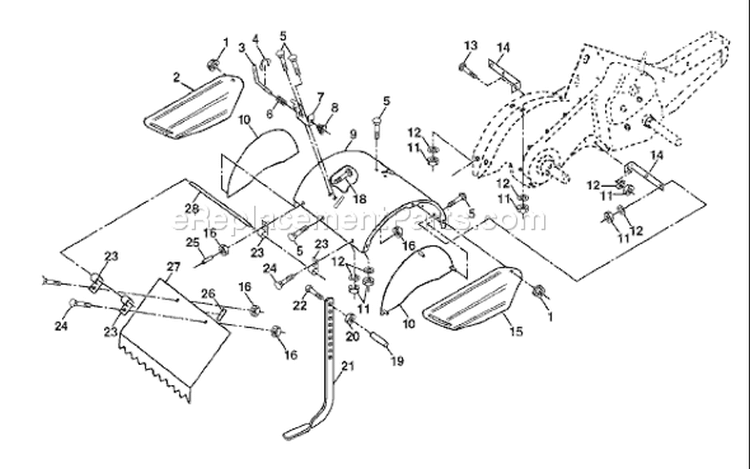 Page F Diagram and Parts List for CRT52 CRT 52 954140067B -1998-07 Husqvarna Tiller