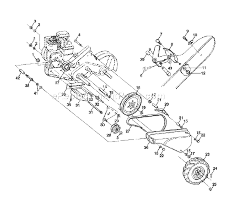 Page C Diagram and Parts List for CRT52 CRT 52 HC -954140020 -1997-01 Husqvarna Tiller