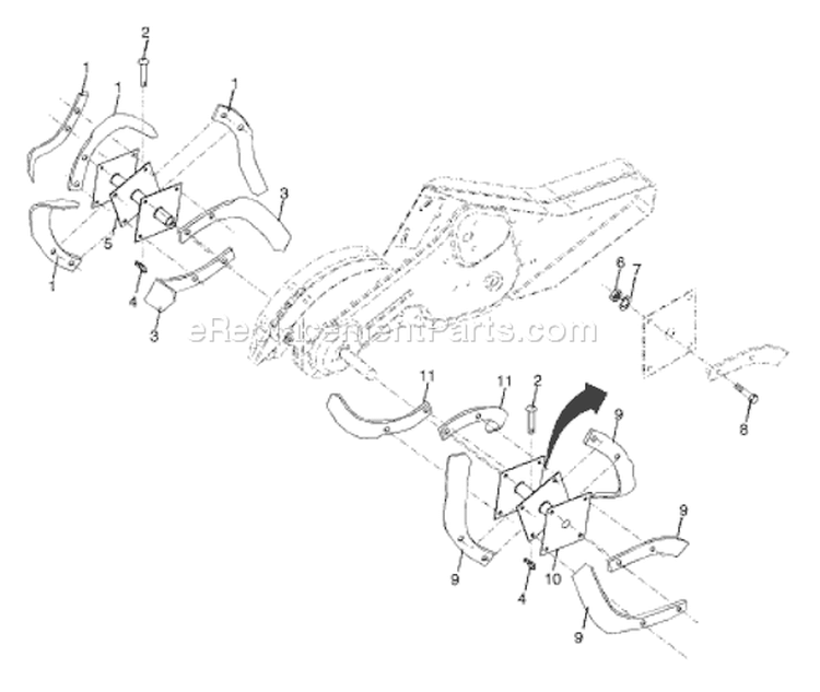 Page E Diagram and Parts List for CRT52 CRT 52 HC -954140020 -1997-01 Husqvarna Tiller