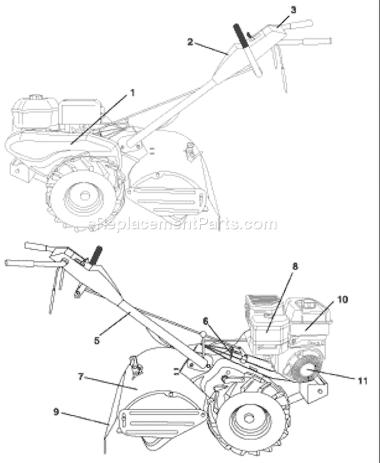 Page A Diagram and Parts List for CRT650 CRT 650 650RTTB -954329172 -2003-08 Husqvarna Tiller