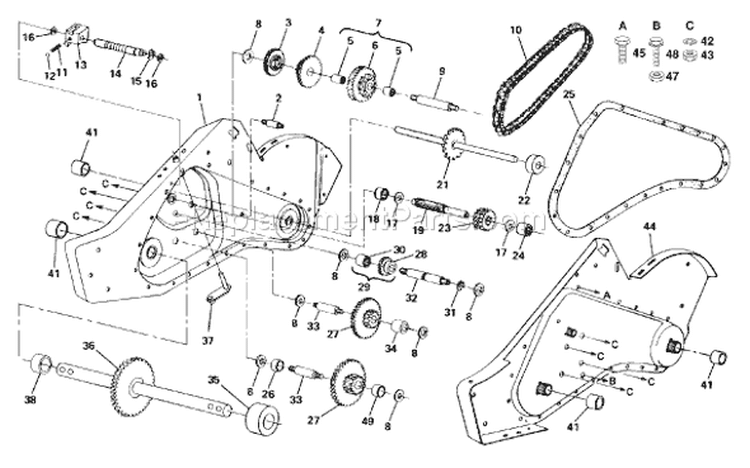 Page G Diagram and Parts List for CRT83 CRT 83 954140066A -1998-02 Husqvarna Tiller