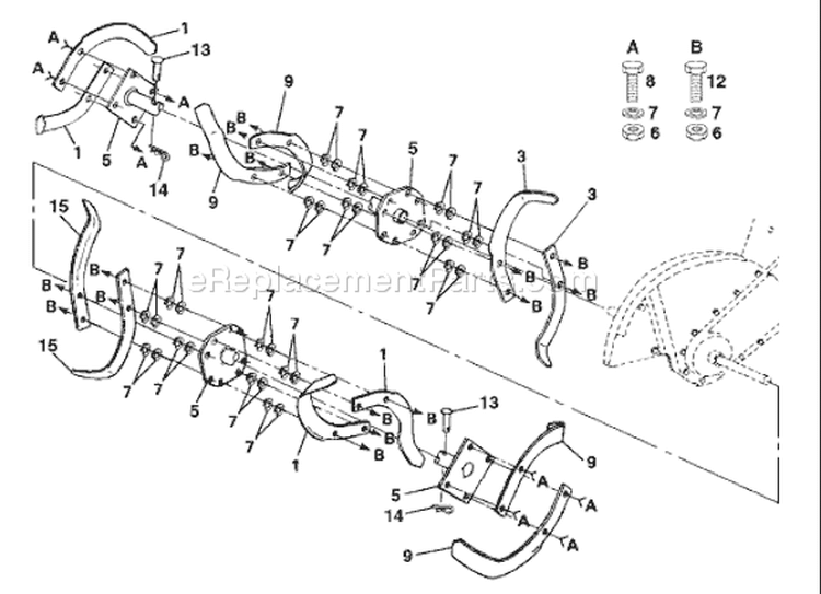 Page E Diagram and Parts List for CRT83 CRT 83 954140066C -1999-09 Husqvarna Tiller