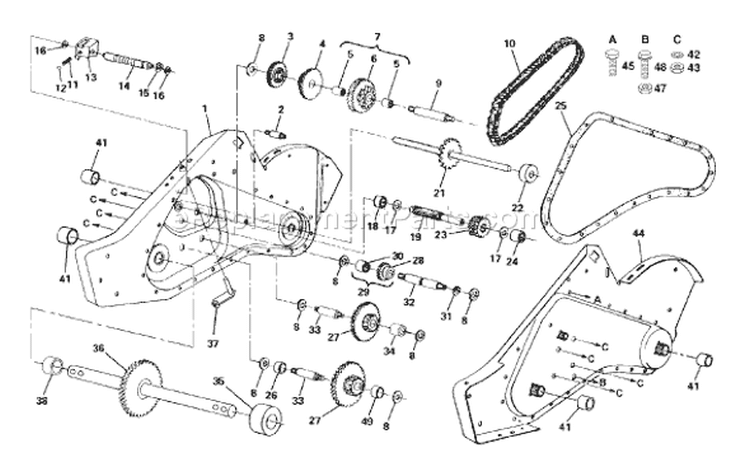 Page G Diagram and Parts List for CRT83 CRT 83 954140066C -1999-09 Husqvarna Tiller