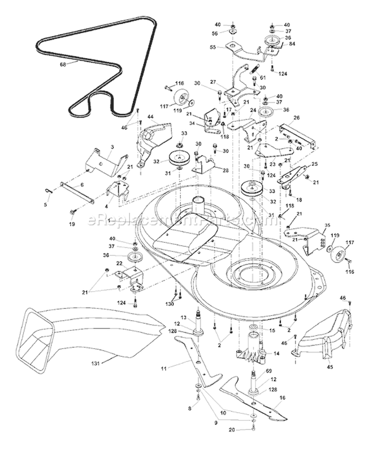 Page G Diagram and Parts List for CTH130 CTH 130 954140100A -1999-10 Husqvarna Lawn Tractor