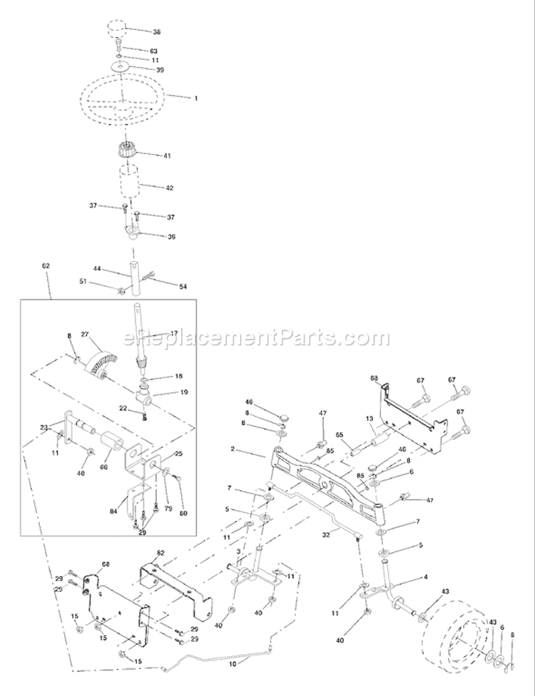 Page J Diagram and Parts List for CT130 CT 130 HEB -954170017 -1999-10 Husqvarna Lawn Tractor