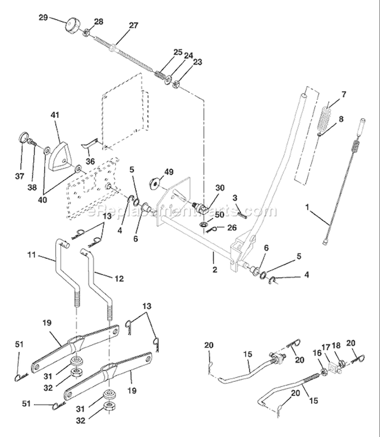 Page H Diagram and Parts List for CT130 CT 130 HEB -954170017 -1999-10 Husqvarna Lawn Tractor