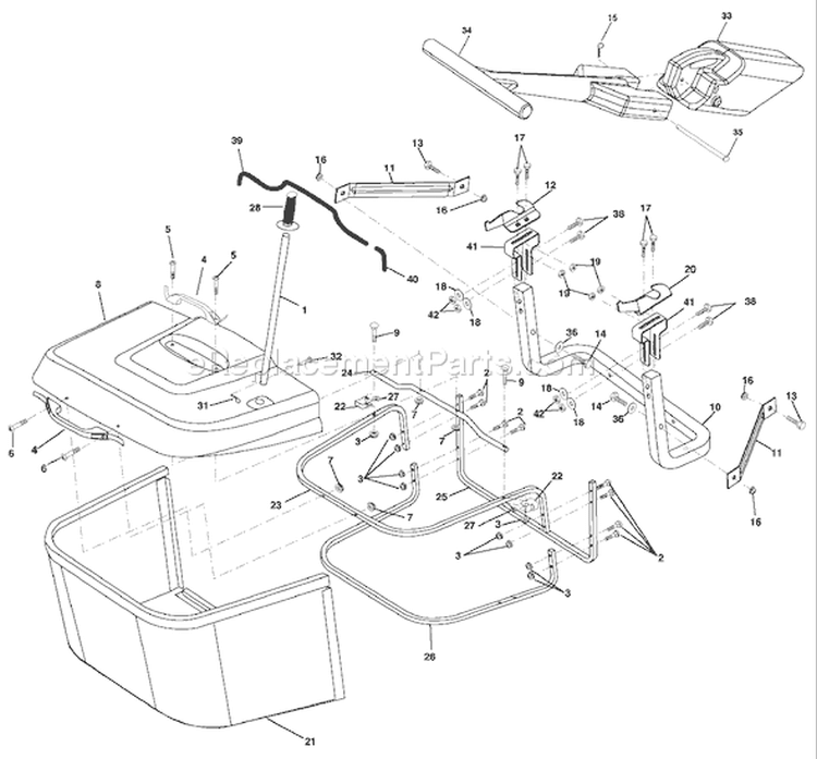 Page A Diagram and Parts List for CT130 CT 130 HEC -954170017 -2000-02 Husqvarna Lawn Tractor