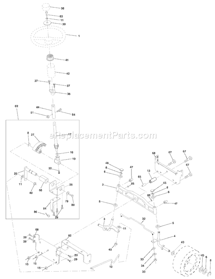 Page J Diagram and Parts List for CT130 CT 130 HEC -954170017 -2000-02 Husqvarna Lawn Tractor