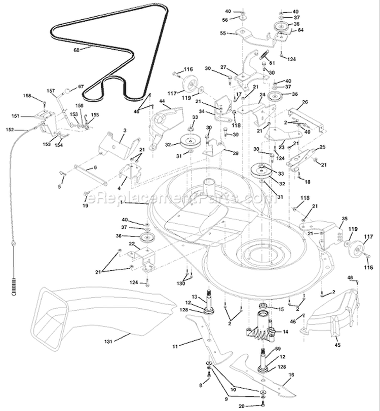 Page G Diagram and Parts List for CT130 CT 130 HEC -954170017 -2000-02 Husqvarna Lawn Tractor