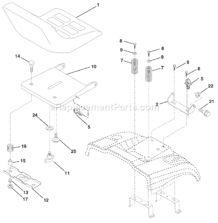 Page I Diagram and Parts List for CT130 CT 130 HEC -954170017 -2000-02 Husqvarna Lawn Tractor