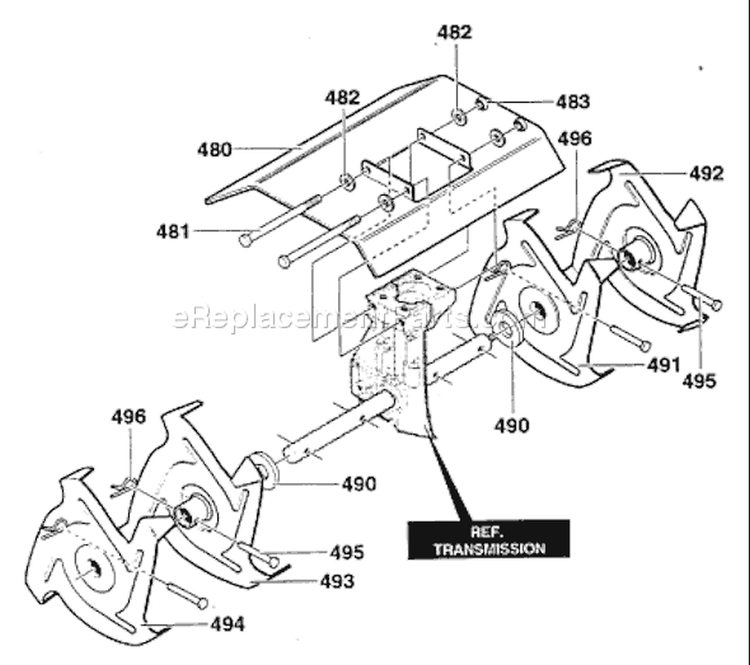 Page E Diagram and Parts List for CT20CULTIVATOR CT 20 Cultivator 1998-01 Husqvarna Tiller