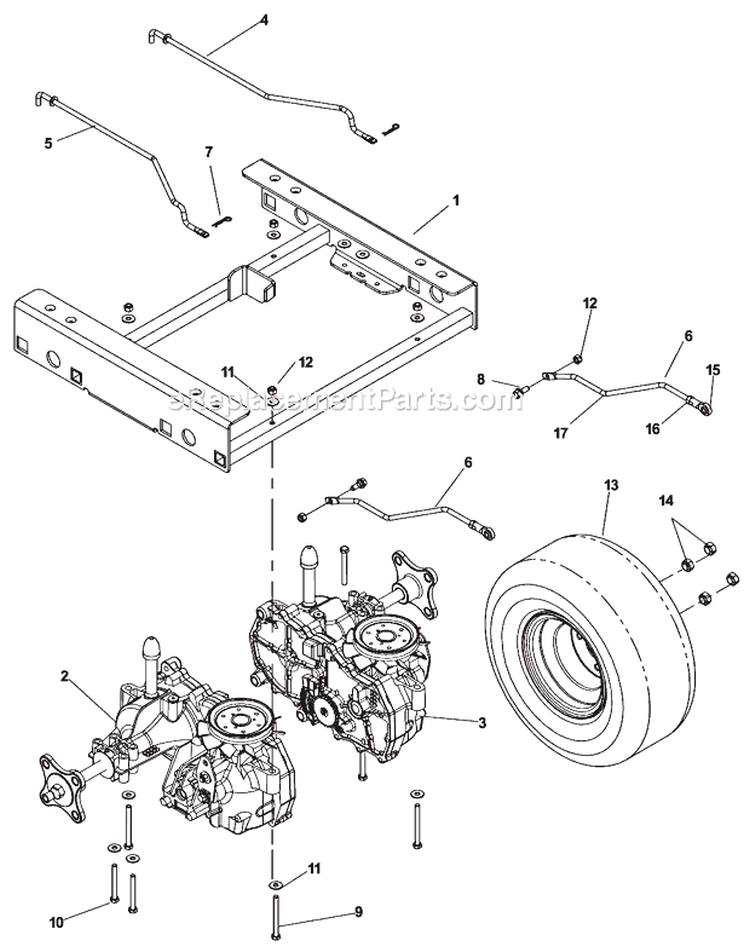 Ezt Diagram and Parts List for CZ3815  Husqvarna Lawn Tractor
