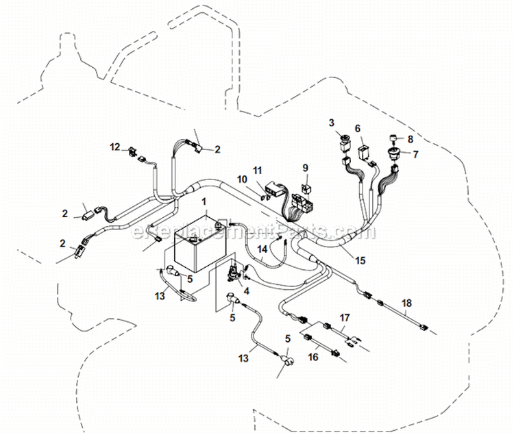 Page K Diagram and Parts List for CZ4815  Husqvarna Lawn Mower