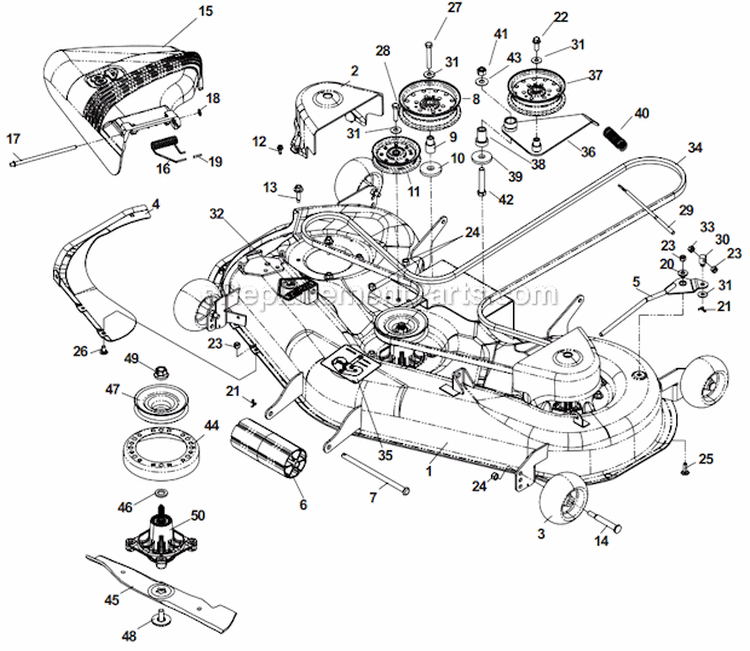 Page L Diagram and Parts List for CZ4815  Husqvarna Lawn Mower