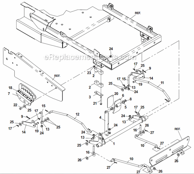 Page F Diagram and Parts List for CZ4815  Husqvarna Lawn Mower