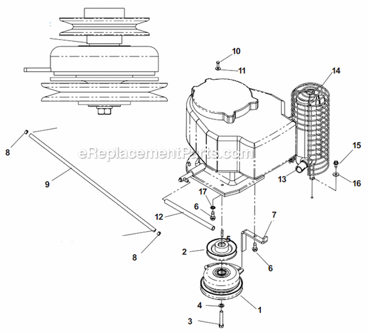 Page H Diagram and Parts List for CZ4815  Husqvarna Lawn Mower