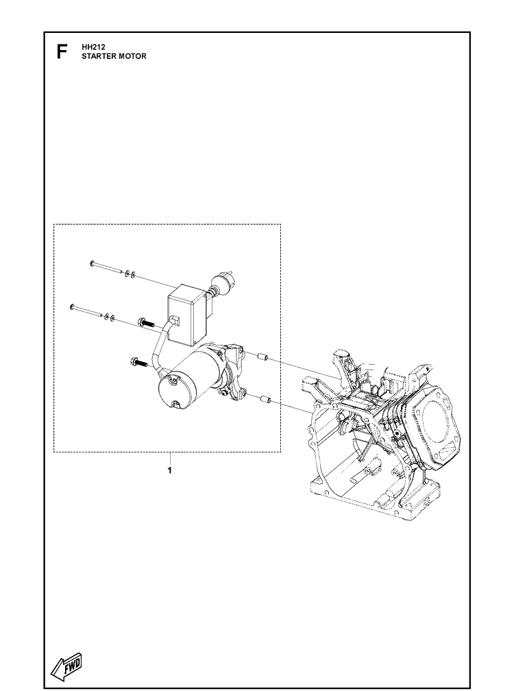 Start Motor Diagram and Parts List for 596210001 2020-05 Husqvarna Engine