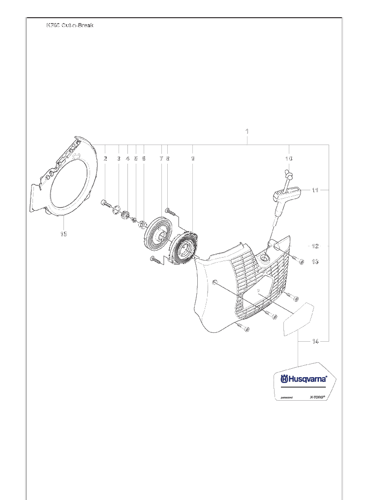 Starter Diagram and Parts List for K760CUT-N-BREAK 2009-11 Husqvarna Table Saw Accessories