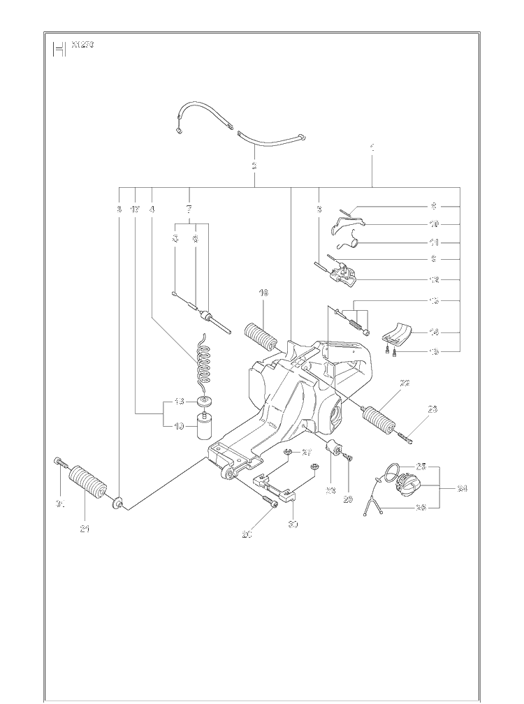 Fuel Tank Diagram and Parts List for K1270 (K1270 Rail)(2016-07) Husqvarna Table Saw Accessories