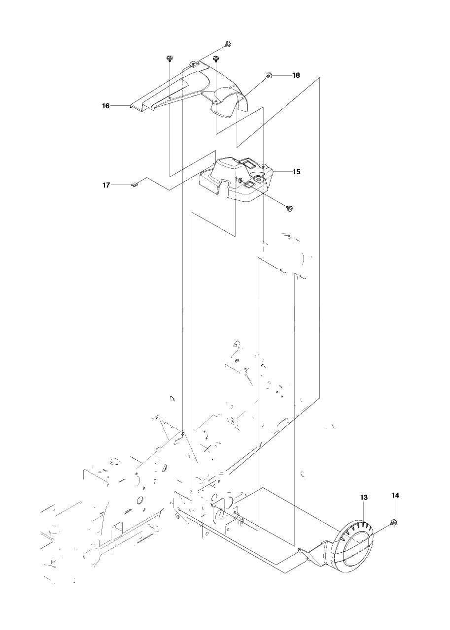 Cover 2 Diagram and Parts List for R15T (966414201)(2010-07) Husqvarna Lawn Tractor
