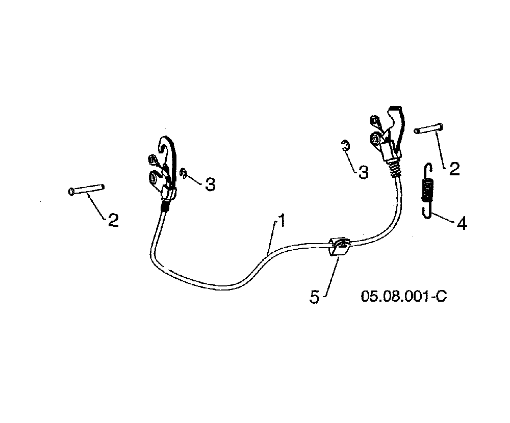 Interlock cable Diagram and Parts List for 96193009603  Husqvarna Snow Blower