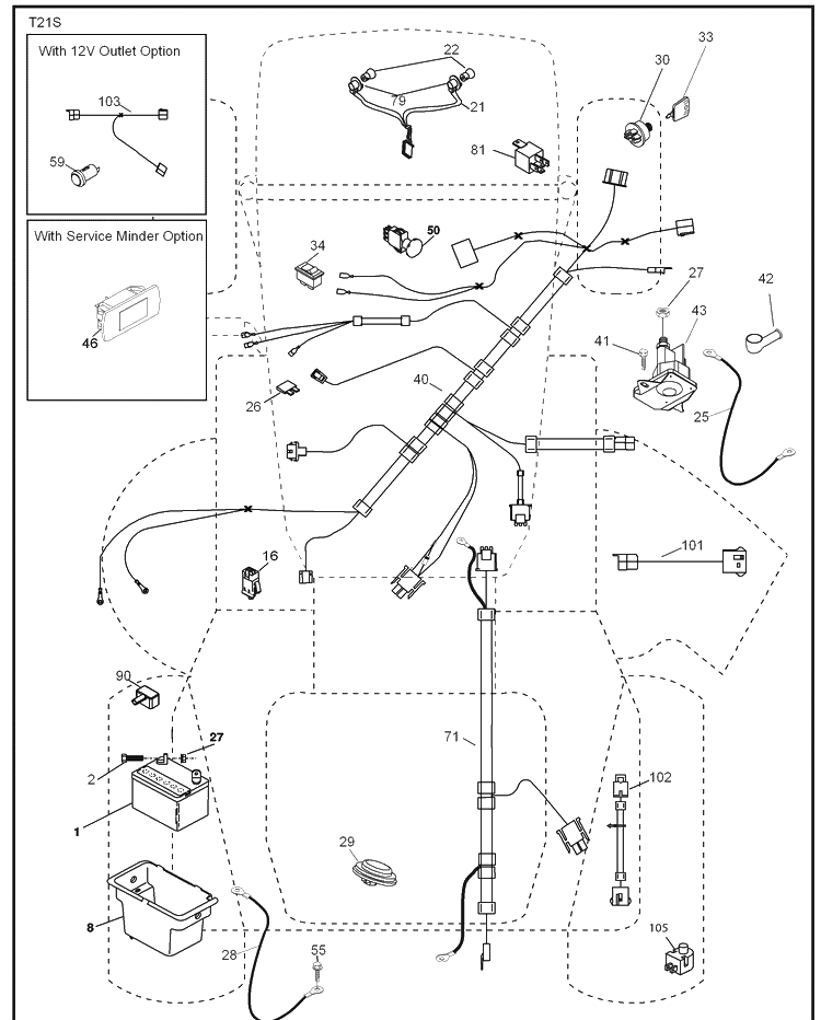 Electrical Diagram and Parts List for 2042LS (96043004800)(2007-12) Husqvarna Lawn Mower