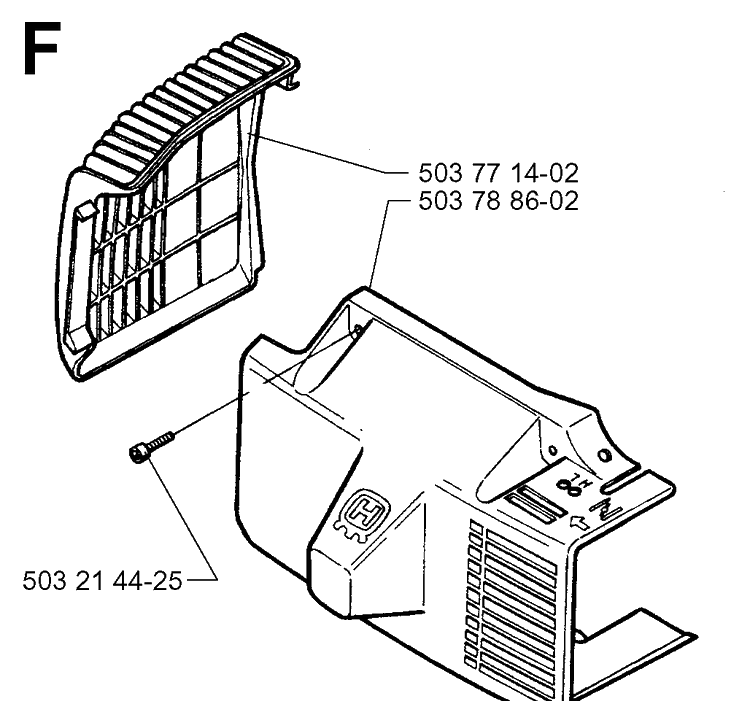 Cover Diagram and Parts List for 225H75 19980900001-20022200000 Husqvarna Hedge Trimmer