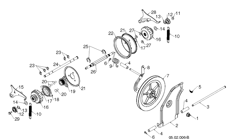 Drive 2 Diagram and Parts List for ST227 (97046890100)(2020-05) Husqvarna Snow Blower