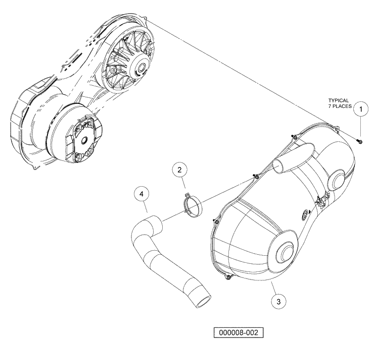 Clutch Cover (Standard) Diagram and Parts List for HUV4420G 2006-11 Husqvarna Lawn Tractor