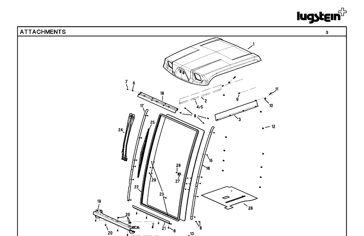 Attachments Diagram and Parts List for 966754601 2012 Husqvarna Lawn Tractor Accessories