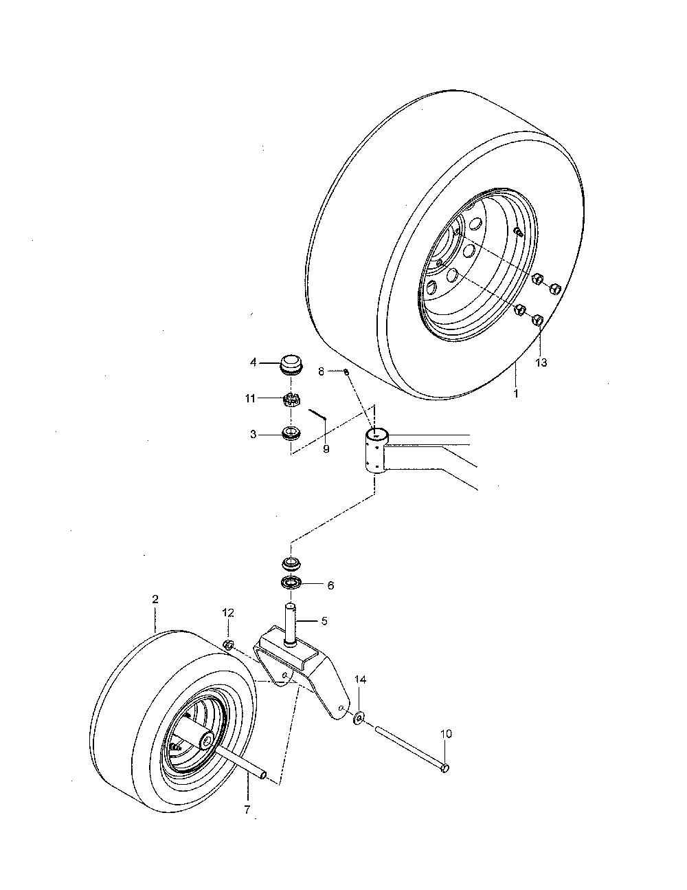 Wheels & tires Diagram and Parts List for 967334101-00  Husqvarna Lawn Mower