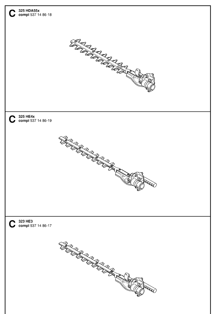 Clutch And Oil Pump Diagram and Parts List for HA850 20053600001-20070100000 Husqvarna Hedge Trimmer