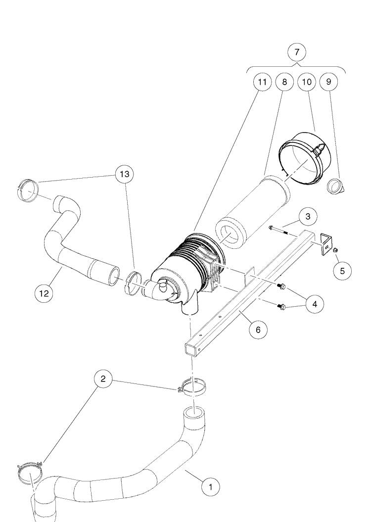 Intake Duct And Air Box Assembly Kawasaki Gasoline Vehicles Diagram and Parts List for HUV4421GXP 2009 Husqvarna Lawn Tractor