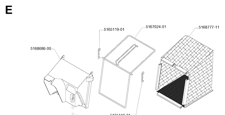 Bagger 2 Diagram and Parts List for JET46R  Husqvarna Lawn Mower