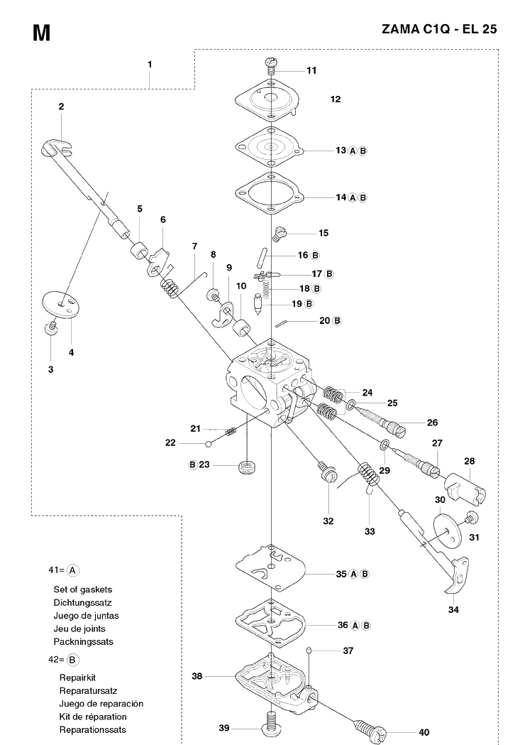 Carburetor Details Diagram and Parts List for 326HD60 (X-SERIES)(20090900001-Current) Husqvarna Hedge Trimmer