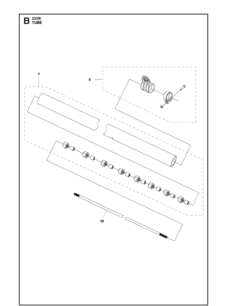 Tube Diagram and Parts List for 333RMARKII (967967902)(2020-08) Husqvarna Edger
