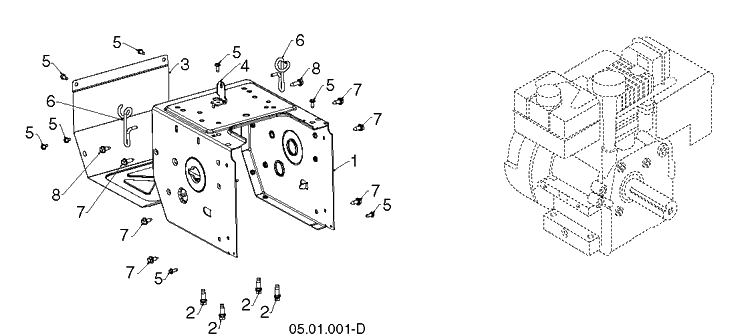 Chassis, Engine And Pulleys 1 Diagram and Parts List for ST230P (96193010105)(2018-04) Husqvarna Snow Blower