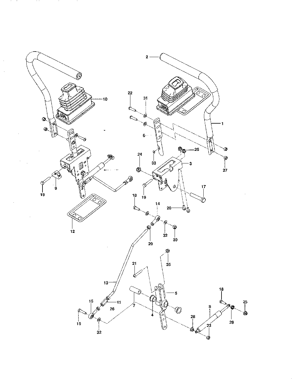 Steering Diagram and Parts List for 967324401-00  Husqvarna Lawn Mower